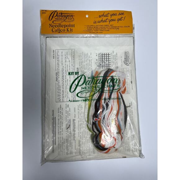 Vintage Paragon Needlepoint Kit Calico Kit - Picture 2 of 4